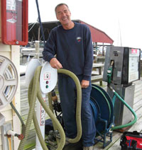 Pumpout station at Sandy Point State Park