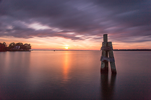 Sunset Over Elk River, photo by Wes Bunton