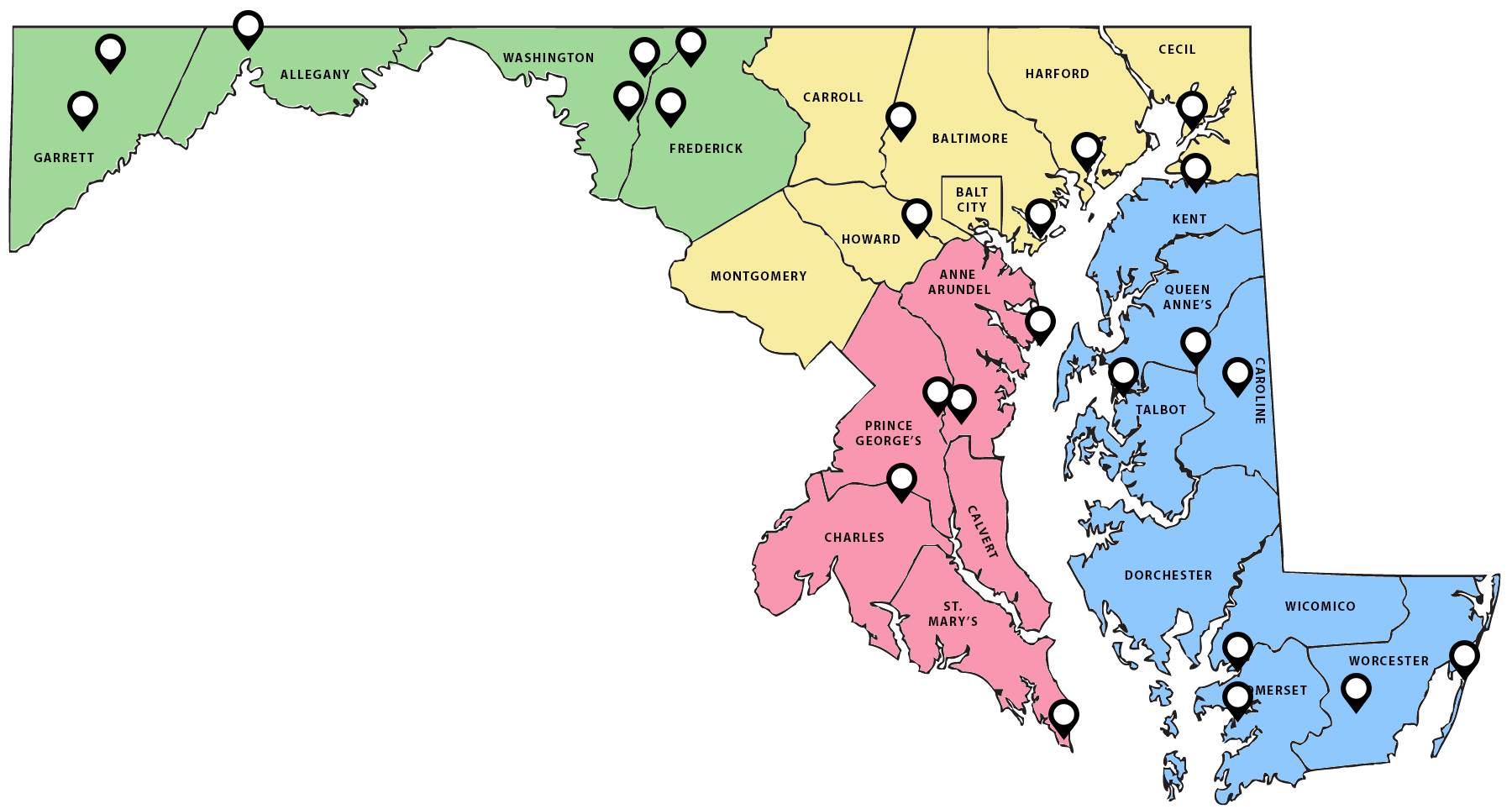 Map of public lands for teachers to take students.