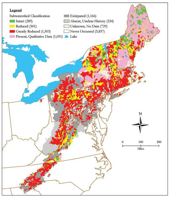 Brook Trout Range Map