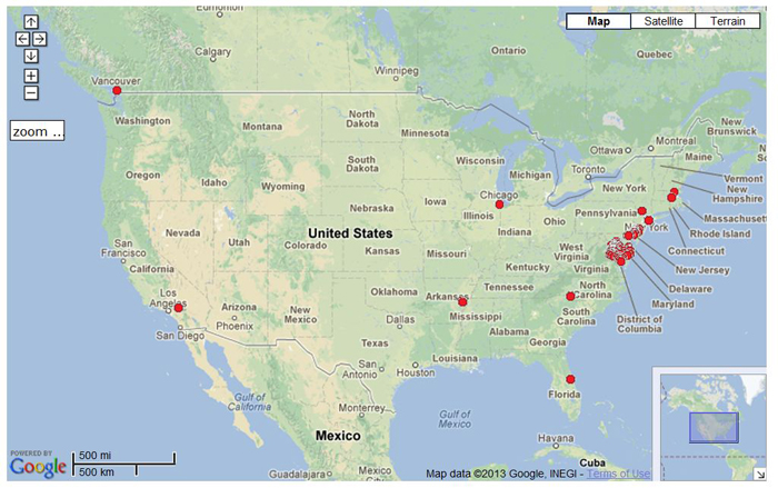 Northern Snakehead Sightings Distribution  