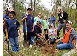 TREE-MENDOUS Volunteers at a tree planting