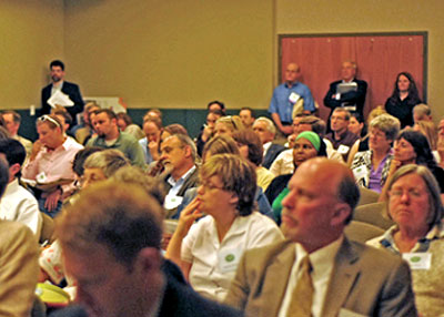 people attending a conference