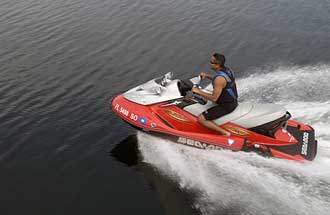 Man on a jet ski.