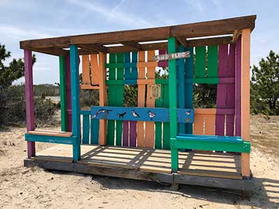 Bird viewing station at Assateague State Park