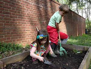 Gardening at Audubon PreK