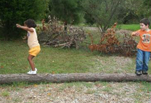 Log Balance Beam at Friend Forever Learning Center