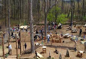 Nature play area at Irving Nature Center