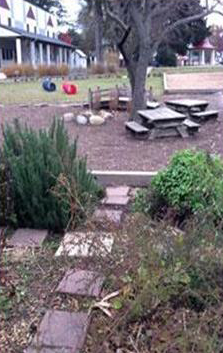 Picnic Tables and Bridge at the Key School