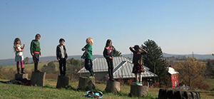 Tree Stump Jump at Lucy School