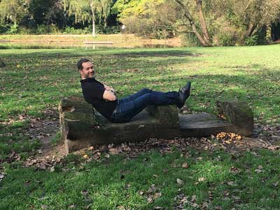 Large lounge chair made from a tree