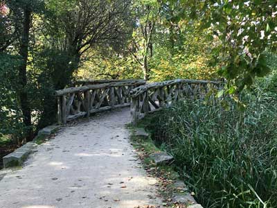 path leading up to a bridge