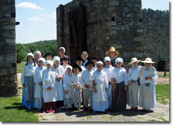 Volunteers at Fort Frederick State Park.