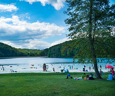 Beach scene at Greenbrier State Park