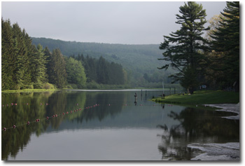 the lake at New Germany State Park