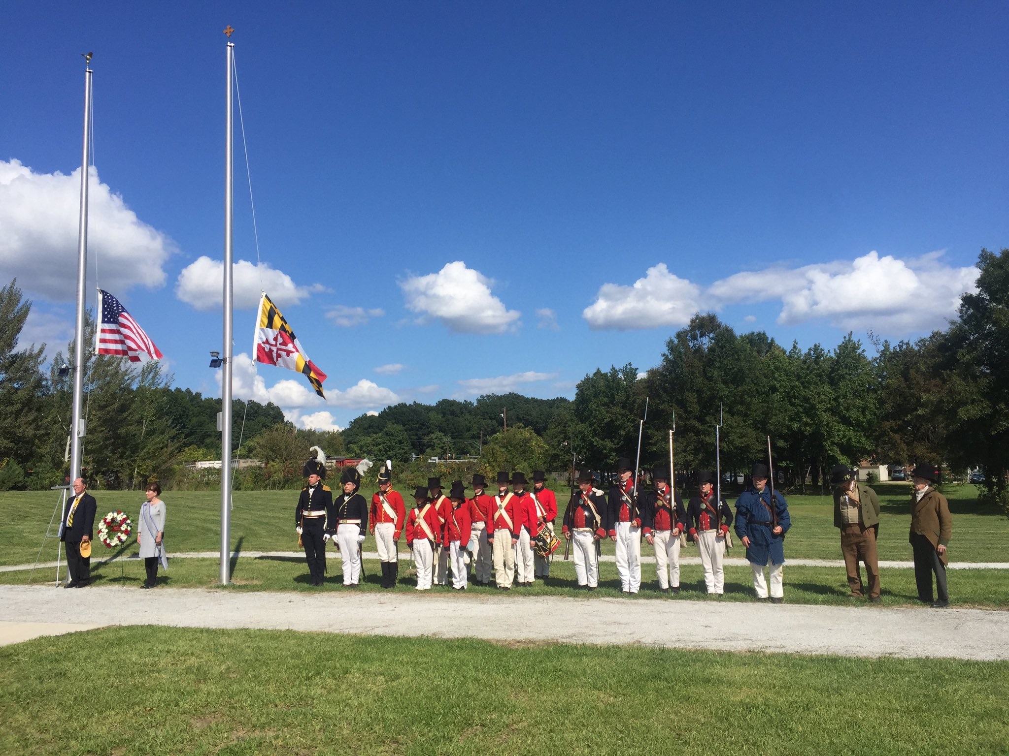 North Point Battlefield State Park Flags