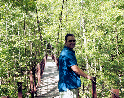 Swinging Bridge in Avalaon Area courtesy of Charlene McClain