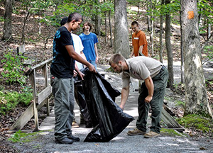 Trail work at Patuxent River State Park