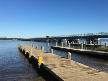 Boat launches at the park