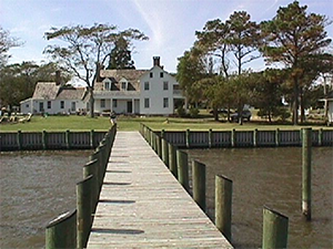 Pier jutting out onto the water