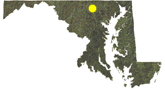 Maryland Map depicting approximate location of Loch Raven Reservoir in northern central Maryland