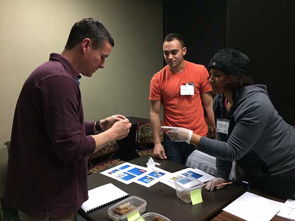 DNR Staff member working with a class